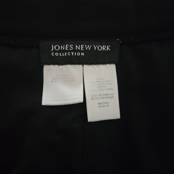 Jones New York Classic Black Pleated Women's Trousers - Picture 4 of 7